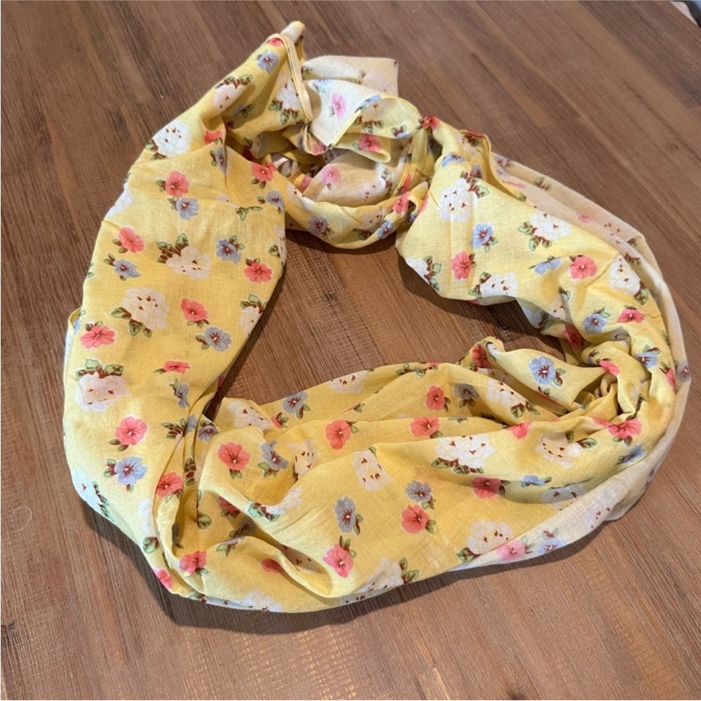LoveShackFancy Yellow Floral Wrap Scarf